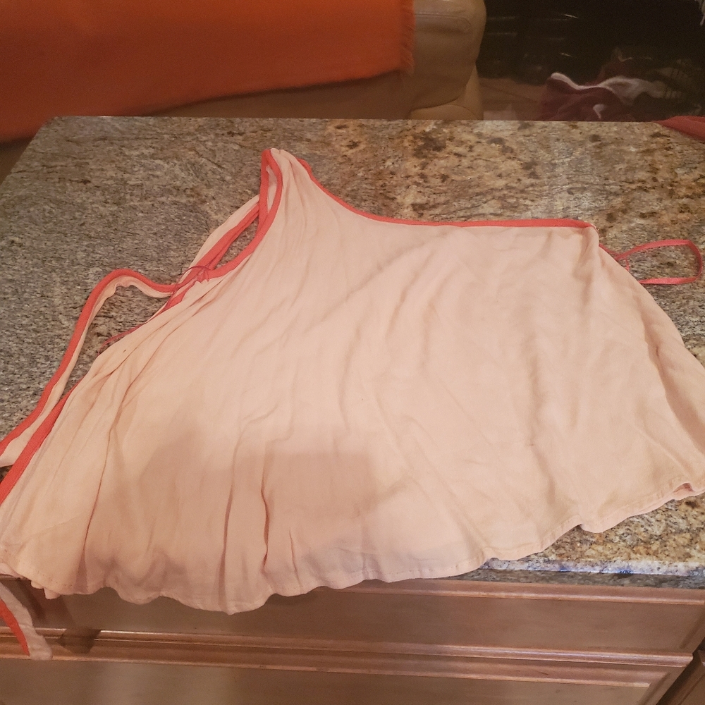 FREE PEOPLE orange one shoulder tank